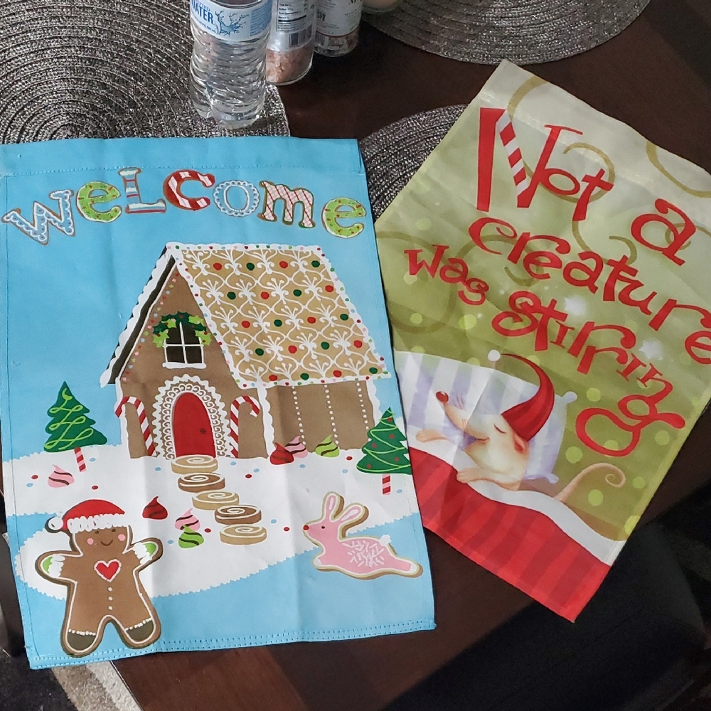 Festive Holiday Garden Flags